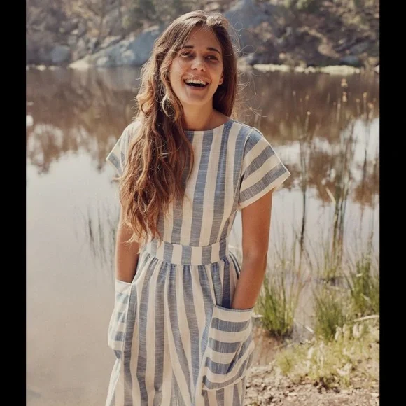 NWT Christy Dawn The Jane Dress In Pink Harvest Stripe Size XL - Picture 4 of 16